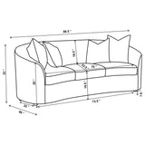 Sofa - Rainn Upholstered Tight Back Sofa Latte