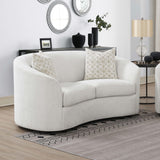 Loveseat - Rainn Upholstered Tight Back Loveseat Latte