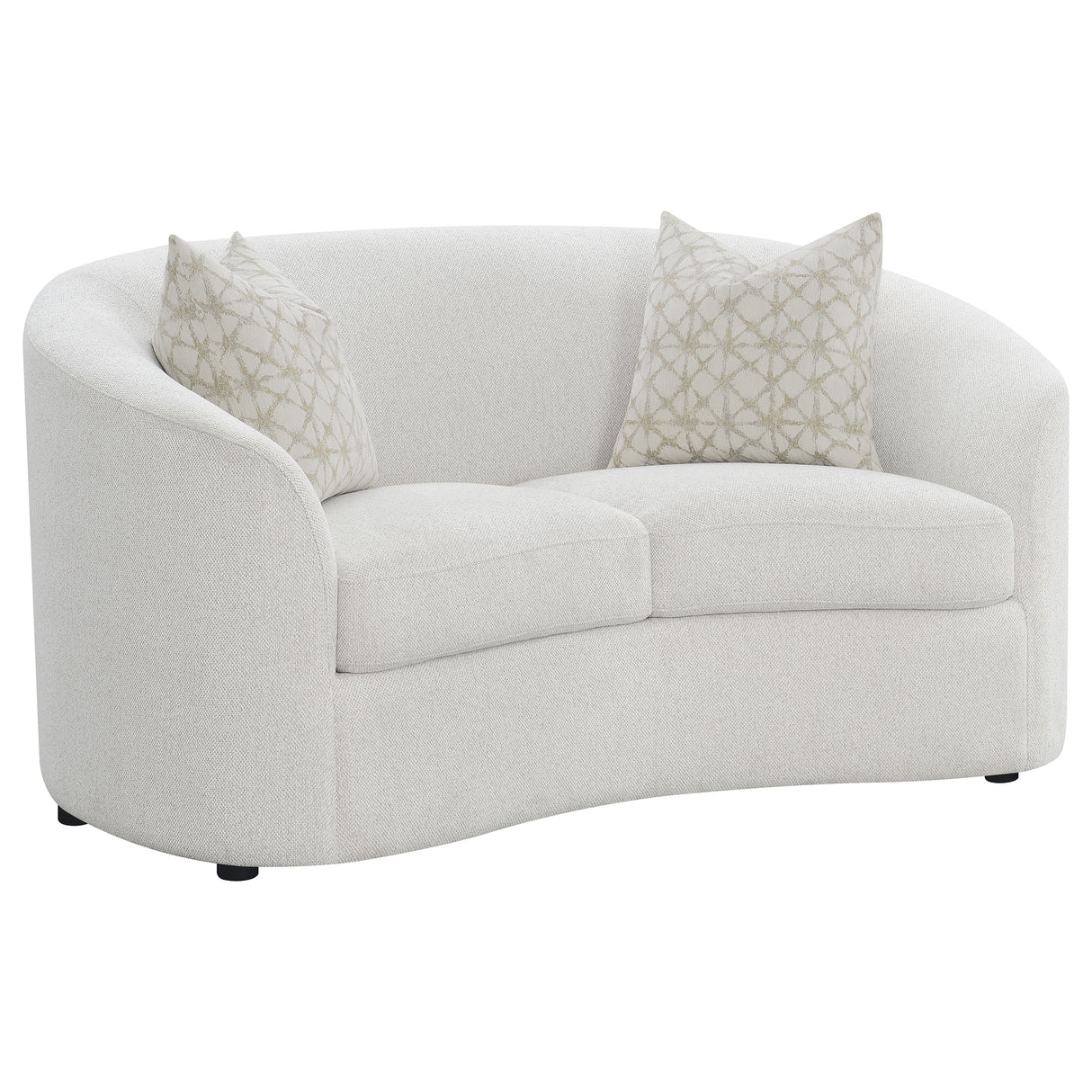 Loveseat - Rainn Upholstered Tight Back Loveseat Latte