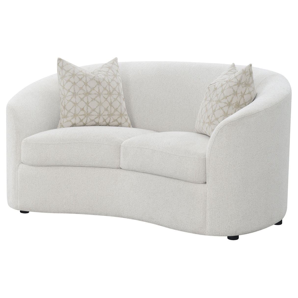 Loveseat - Rainn Upholstered Tight Back Loveseat Latte