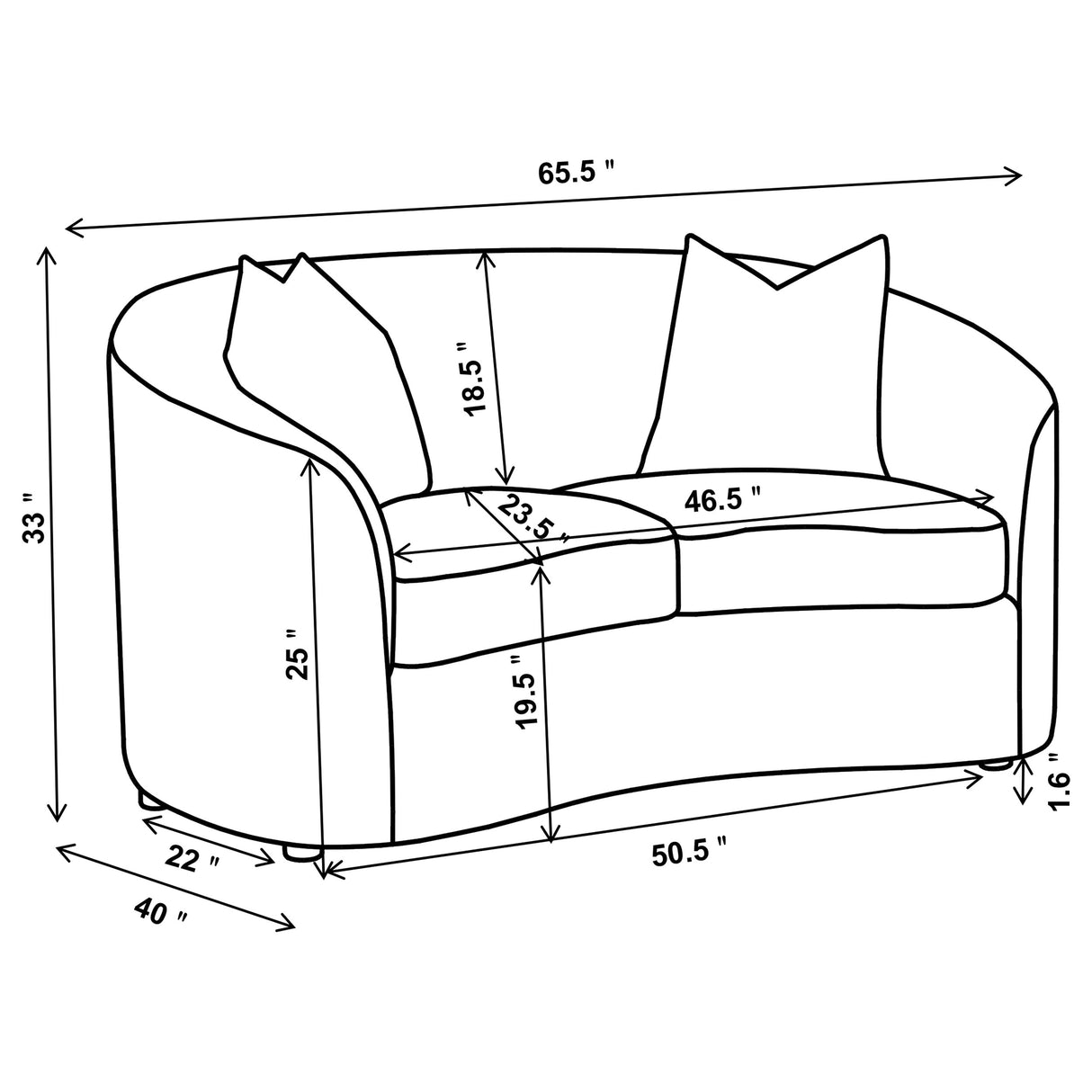 Loveseat - Rainn Upholstered Tight Back Loveseat Latte