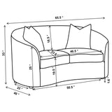 Loveseat - Rainn Upholstered Tight Back Loveseat Latte