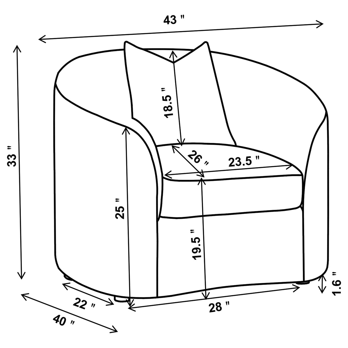 Chair - Rainn Upholstered Tight Back Chair Latte