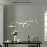 Seoul LED Hoops Rectangular Chandelier // Chrome  | Finesse -  Home Elegance USA