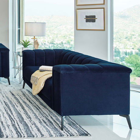 Loveseat - Chalet Tuxedo Arm Loveseat Blue