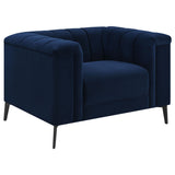 Chair - Chalet Tuxedo Arm Chair Blue