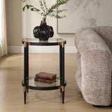 Chadid Round Glass Side Table - Black by Uttermost - View 2