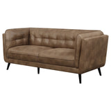 Sofa - Thatcher Upholstered Button Tufted Sofa Brown