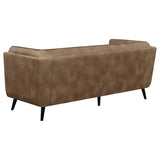 Sofa - Thatcher Upholstered Button Tufted Sofa Brown