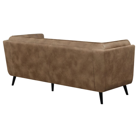 Sofa - Thatcher Upholstered Button Tufted Sofa Brown