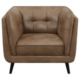 Chair - Thatcher Upholstered Button Tufted Chair Brown