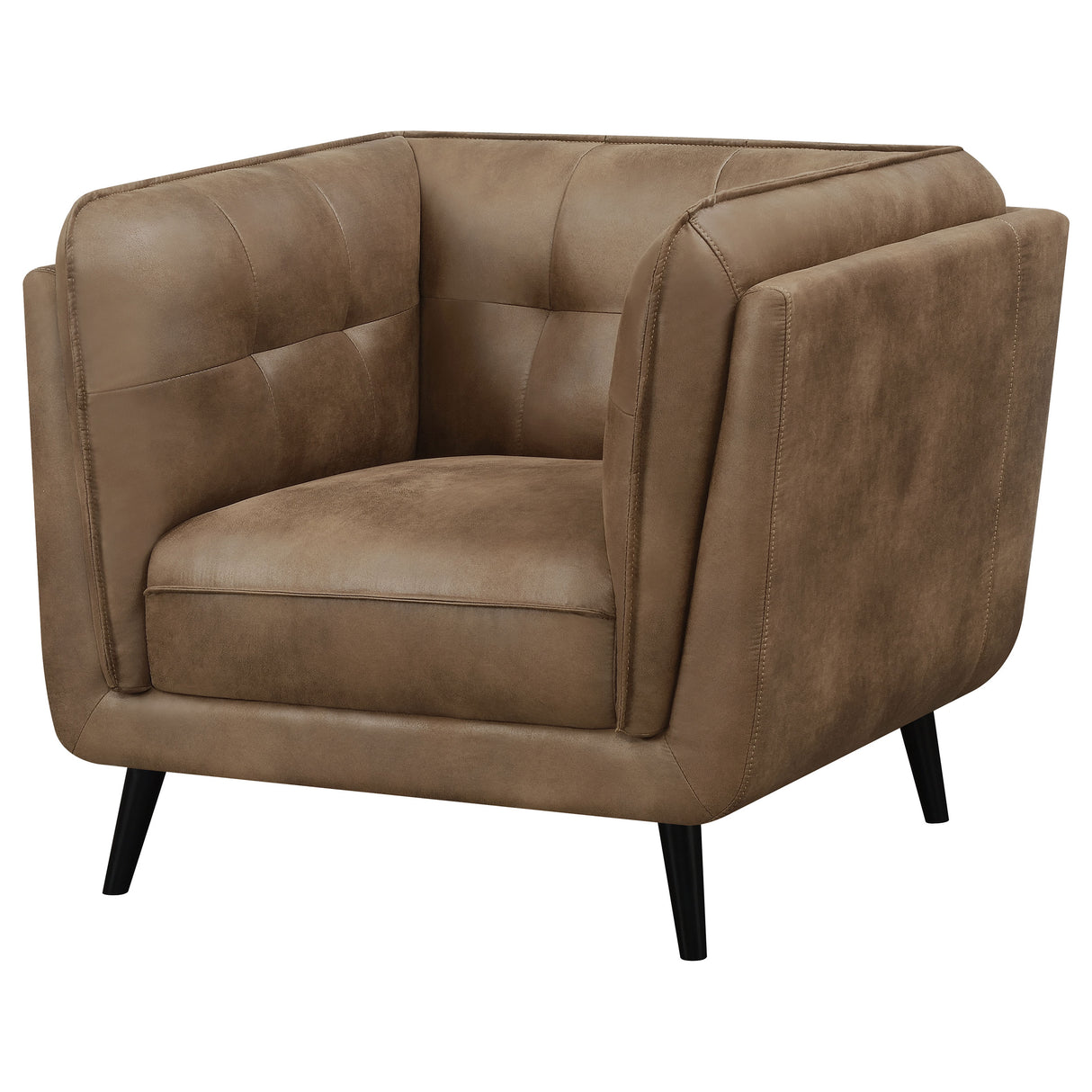 Chair - Thatcher Upholstered Button Tufted Chair Brown