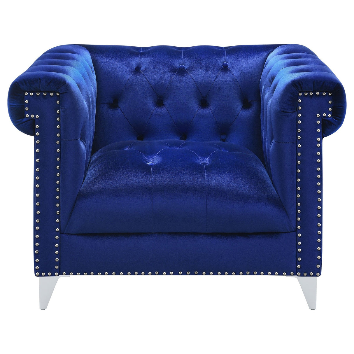 Bleker 3 - piece Tuxedo Arm Living Room Set Blue | Coaster | Home Elegance USA