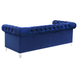 Bleker Tufted Tuxedo Arm Sofa Blue | Coaster | Home Elegance USA