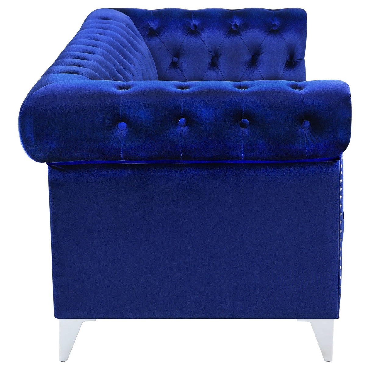 Bleker Tufted Tuxedo Arm Sofa Blue | Coaster | Home Elegance USA