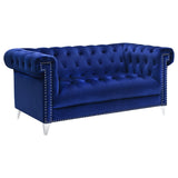 Bleker Tufted Tuxedo Arm Loveseat Blue | Coaster - 509482 - Home Elegance USA - 1