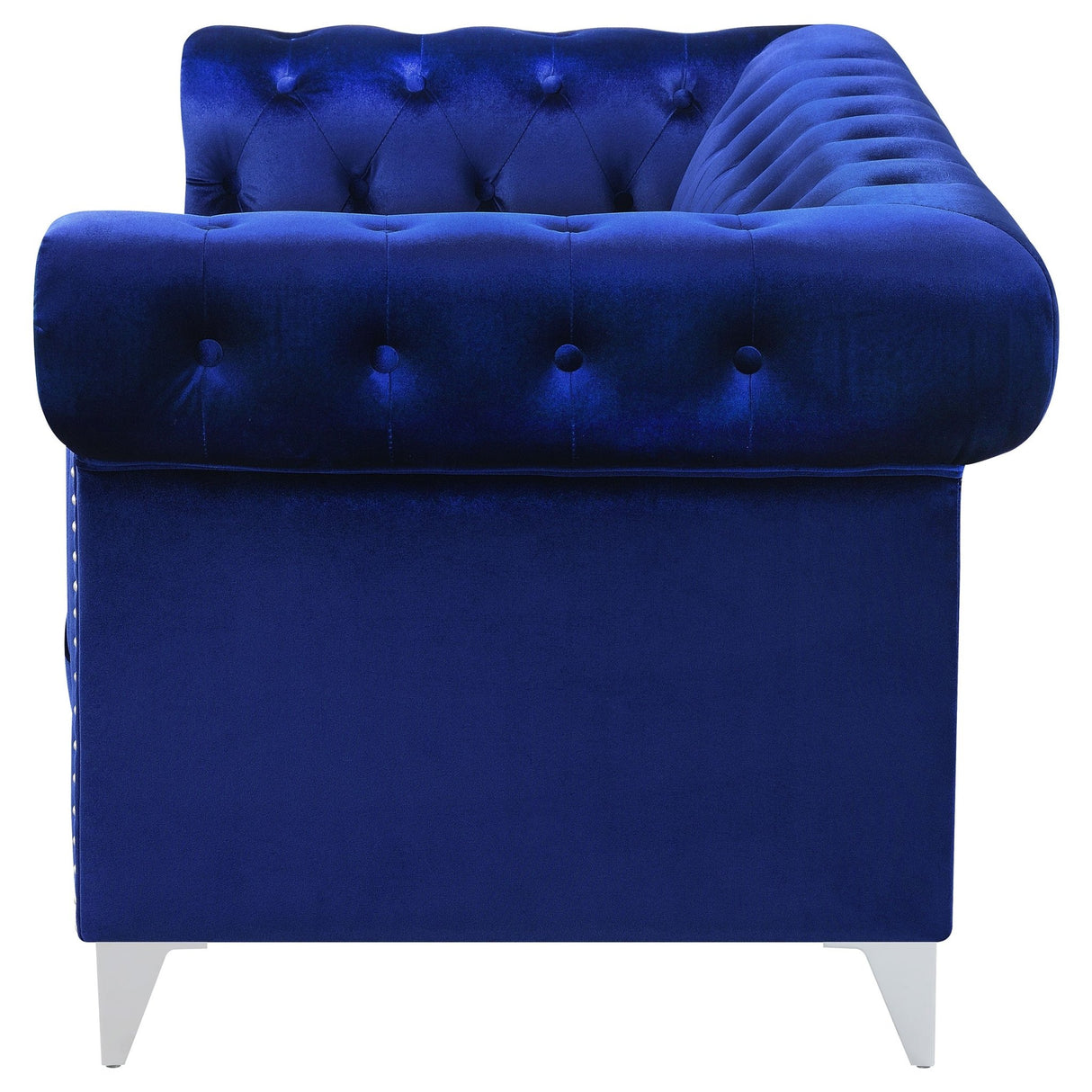 Bleker Tufted Tuxedo Arm Loveseat Blue | Coaster | Home Elegance USA