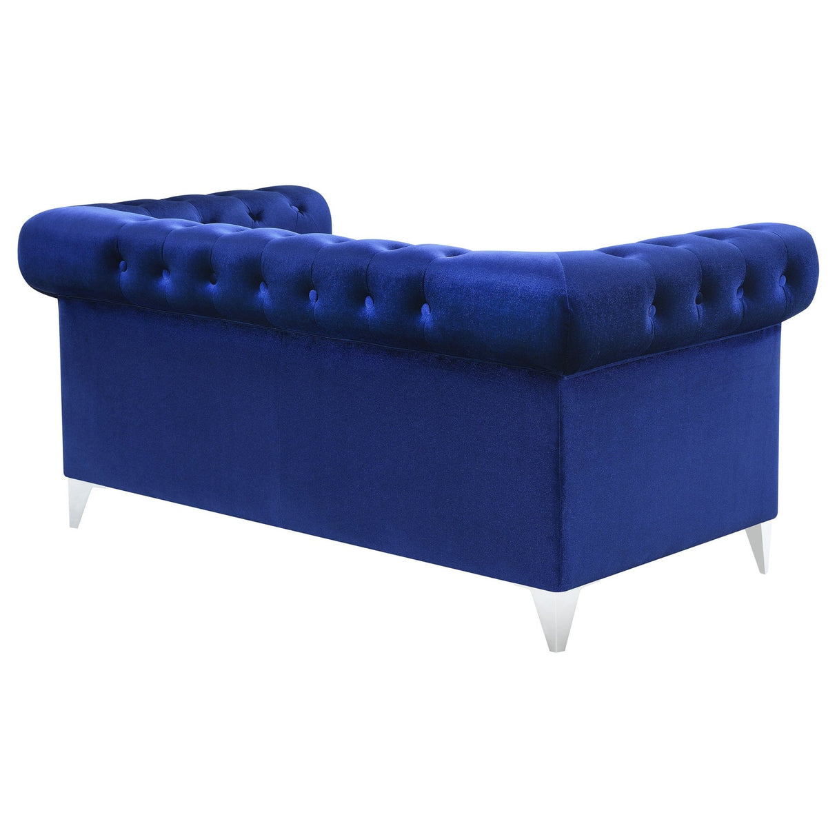 Bleker Tufted Tuxedo Arm Loveseat Blue | Coaster | Home Elegance USA