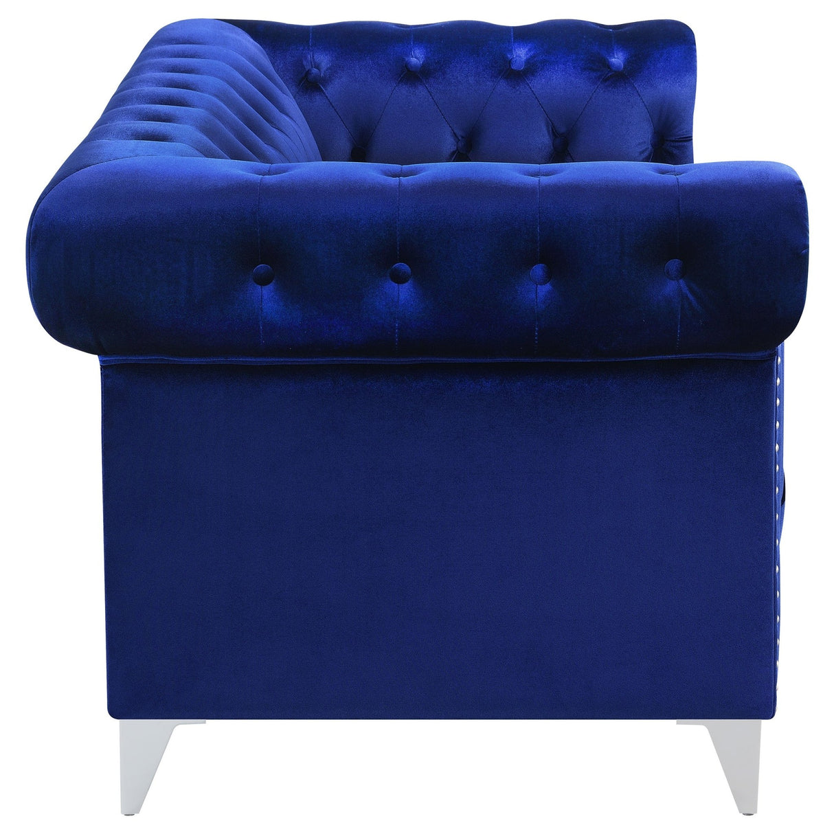 Bleker Tufted Tuxedo Arm Loveseat Blue | Coaster | Home Elegance USA