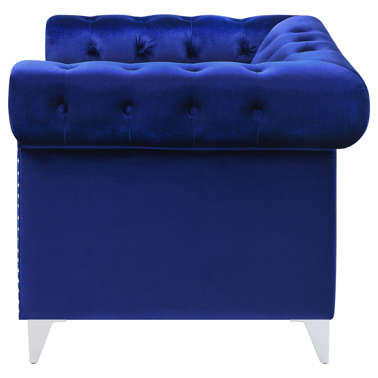 Chair - Bleker Tufted Tuxedo Arm Chair Blue