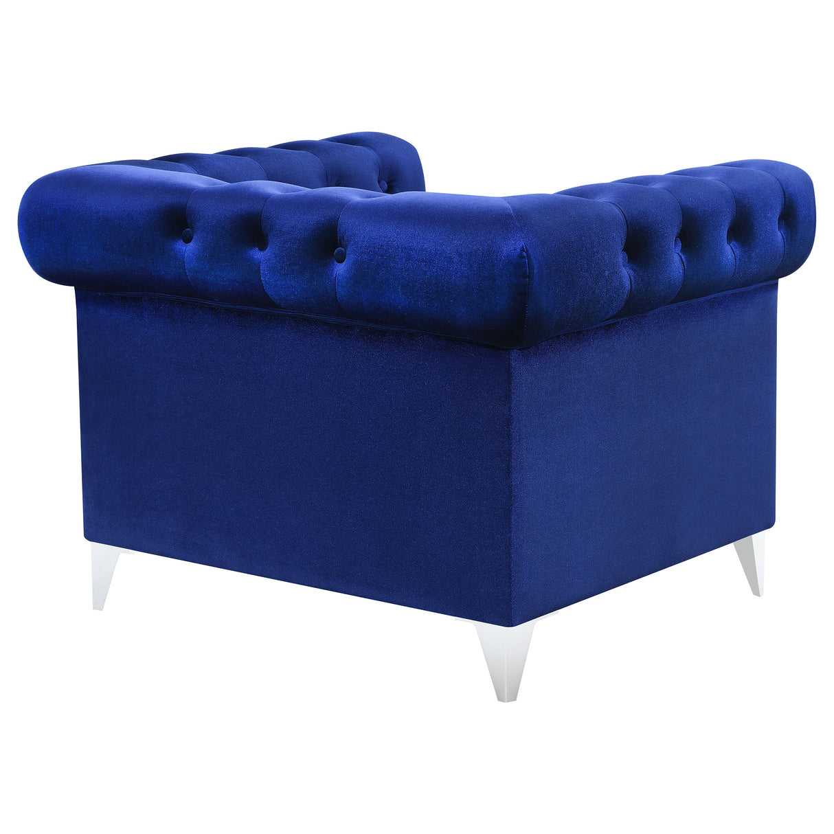 Chair - Bleker Tufted Tuxedo Arm Chair Blue