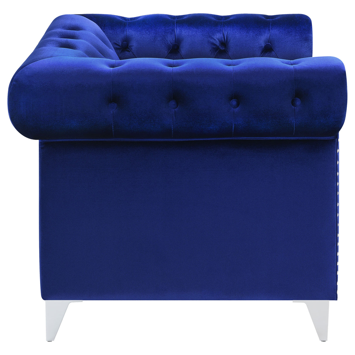 Chair - Bleker Tufted Tuxedo Arm Chair Blue