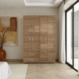 Armoire, 4 Doors, 2 Drawers, 3 Shelves, 70.9' H, Natural Oak  - Bedroom - sold by Home Elegance USA