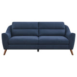 Gano 2 - piece Sloped Arm Living Room Set Navy Blue | Coaster | Home Elegance USA