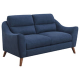 Gano 2 - piece Sloped Arm Living Room Set Navy Blue - 509514 - S2 - image - 7