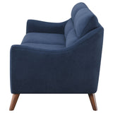 Sofa  - Gano Sloped Arm Upholstered Sofa Navy Blue