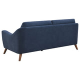 Sofa  - Gano Sloped Arm Upholstered Sofa Navy Blue