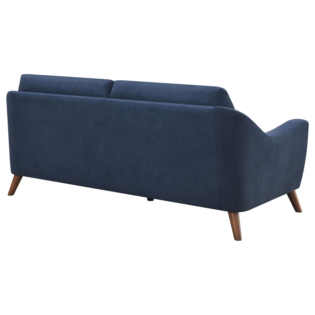 Sofa  - Gano Sloped Arm Upholstered Sofa Navy Blue