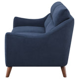 Loveseat - Gano Sloped Arm Upholstered Loveseat Navy Blue