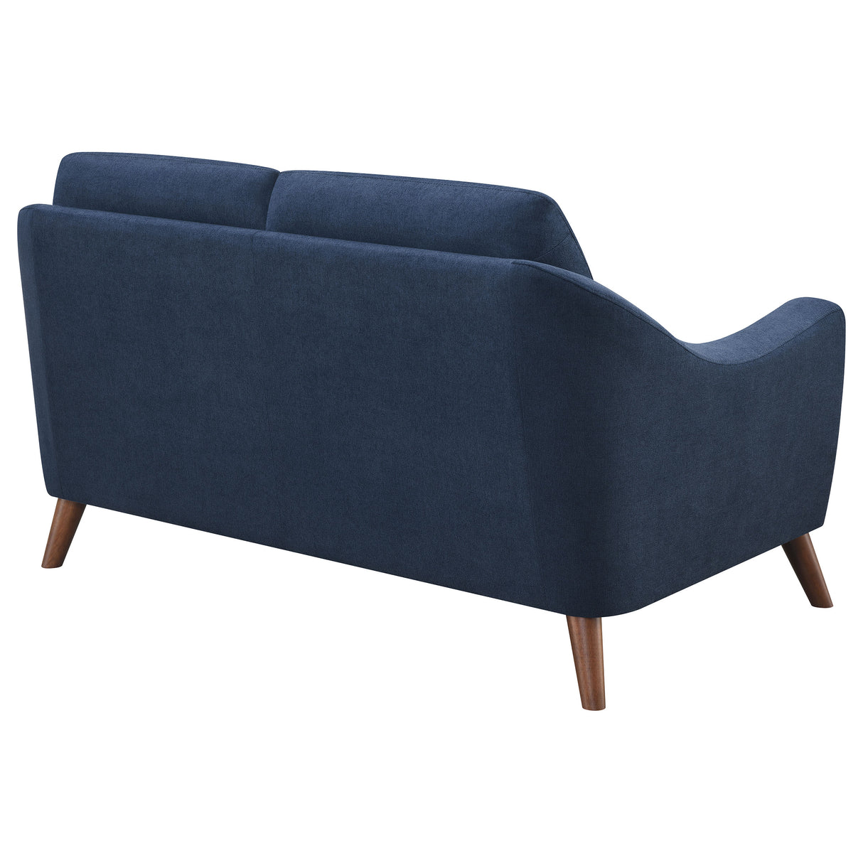 Loveseat - Gano Sloped Arm Upholstered Loveseat Navy Blue