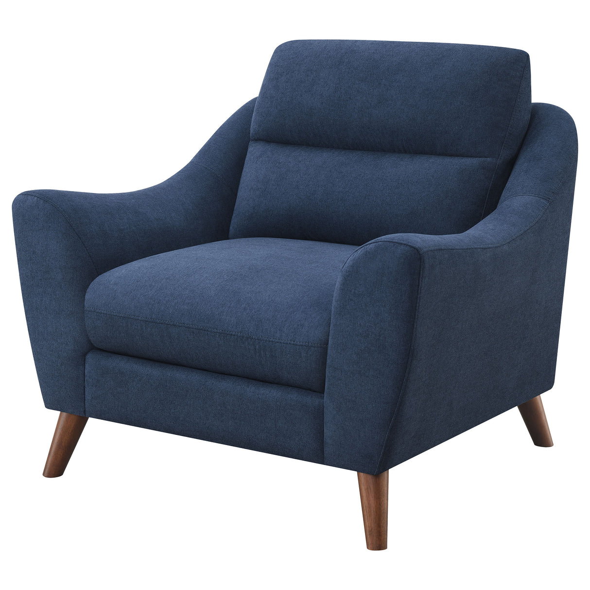 Chair - Gano Sloped Arm Upholstered Chair Navy Blue