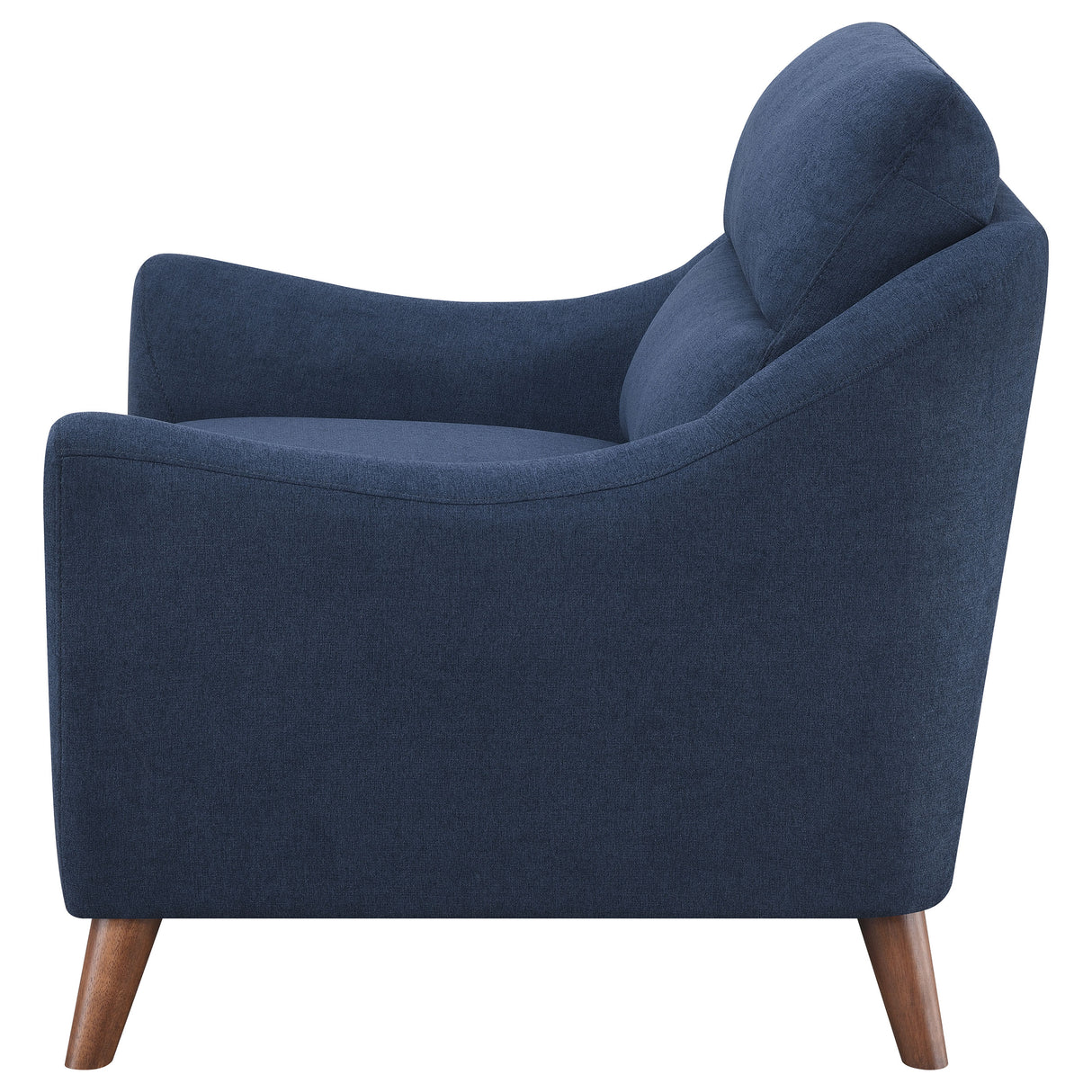 Chair - Gano Sloped Arm Upholstered Chair Navy Blue