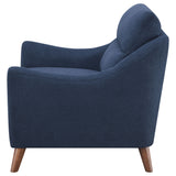 Chair - Gano Sloped Arm Upholstered Chair Navy Blue