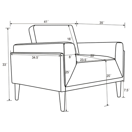 Rilynn 3 - piece Upholstered Track Arms Sofa Set Brown - 509521 - S3 - image - 13