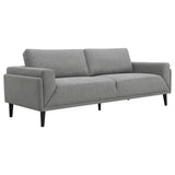 Rilynn 2 - piece Upholstered Track Arms Sofa Set Grey | Coaster | Home Elegance USA