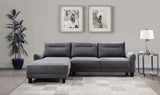 Caspian Upholstered Curved Arms Sectional Sofa Grey | Coaster | Home Elegance USA