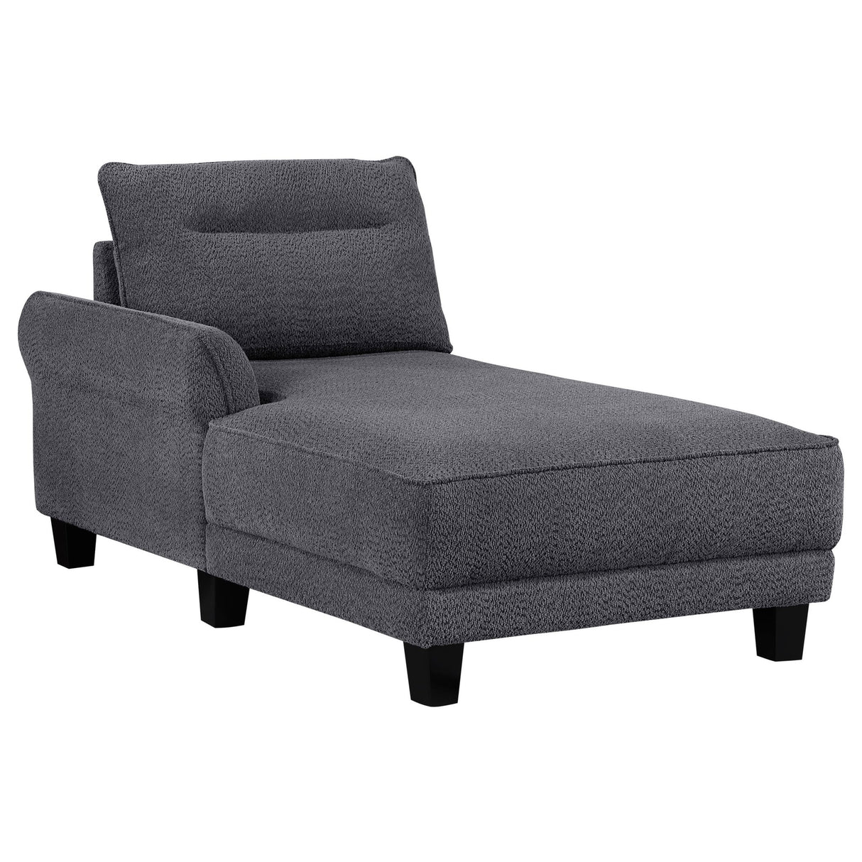 Caspian Upholstered Curved Arms Sectional Sofa Grey | Coaster | Home Elegance USA