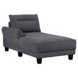 Caspian Upholstered Curved Arms Sectional Sofa Grey | Coaster | Home Elegance USA