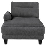 Caspian Upholstered Curved Arms Sectional Sofa Grey | Coaster | Home Elegance USA