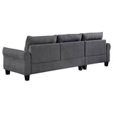 Caspian Upholstered Curved Arms Sectional Sofa Grey | Coaster - 509540 - Home Elegance USA - 8