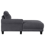 Caspian Upholstered Curved Arms Sectional Sofa Grey | Coaster - 509540 - Home Elegance USA - 12