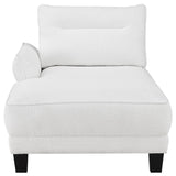 Caspian Upholstered Curved Arms Sectional Sofa White and Black | Coaster | Home Elegance USA