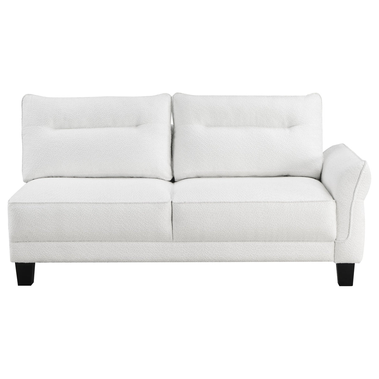 Caspian Upholstered Curved Arms Sectional Sofa White and Black | Coaster | Home Elegance USA