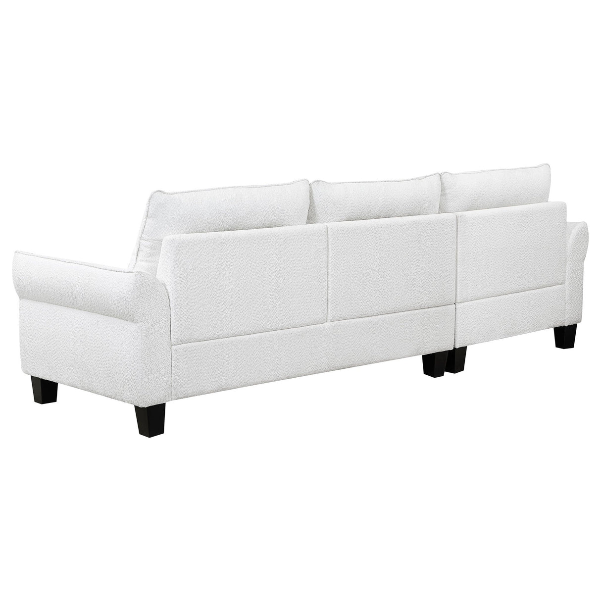 Caspian Upholstered Curved Arms Sectional Sofa White and Black | Coaster | Home Elegance USA