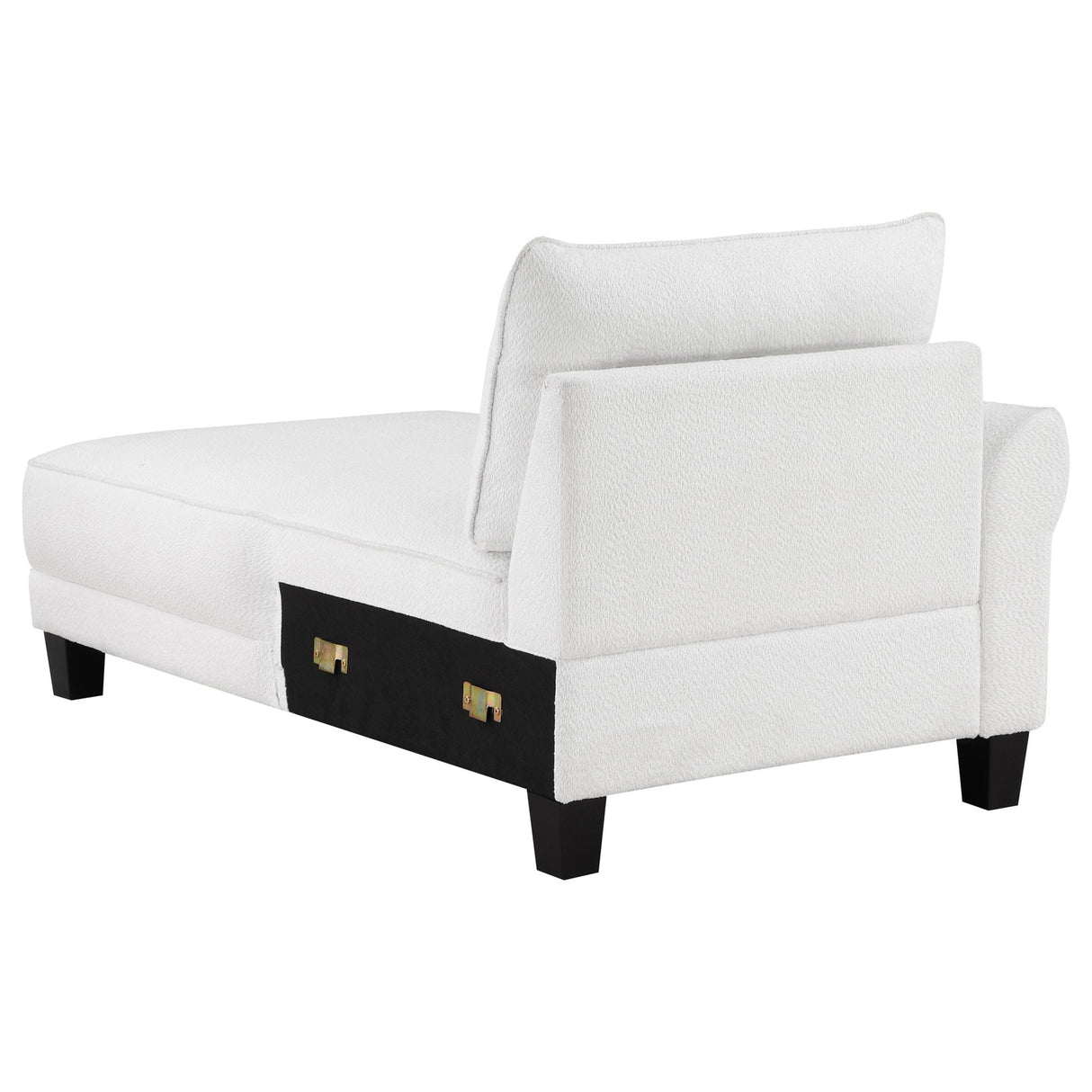 Caspian Upholstered Curved Arms Sectional Sofa White and Black | Coaster | Home Elegance USA