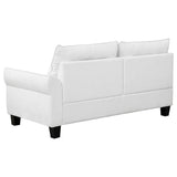 Caspian Upholstered Curved Arms Sectional Sofa White and Black | Coaster | Home Elegance USA